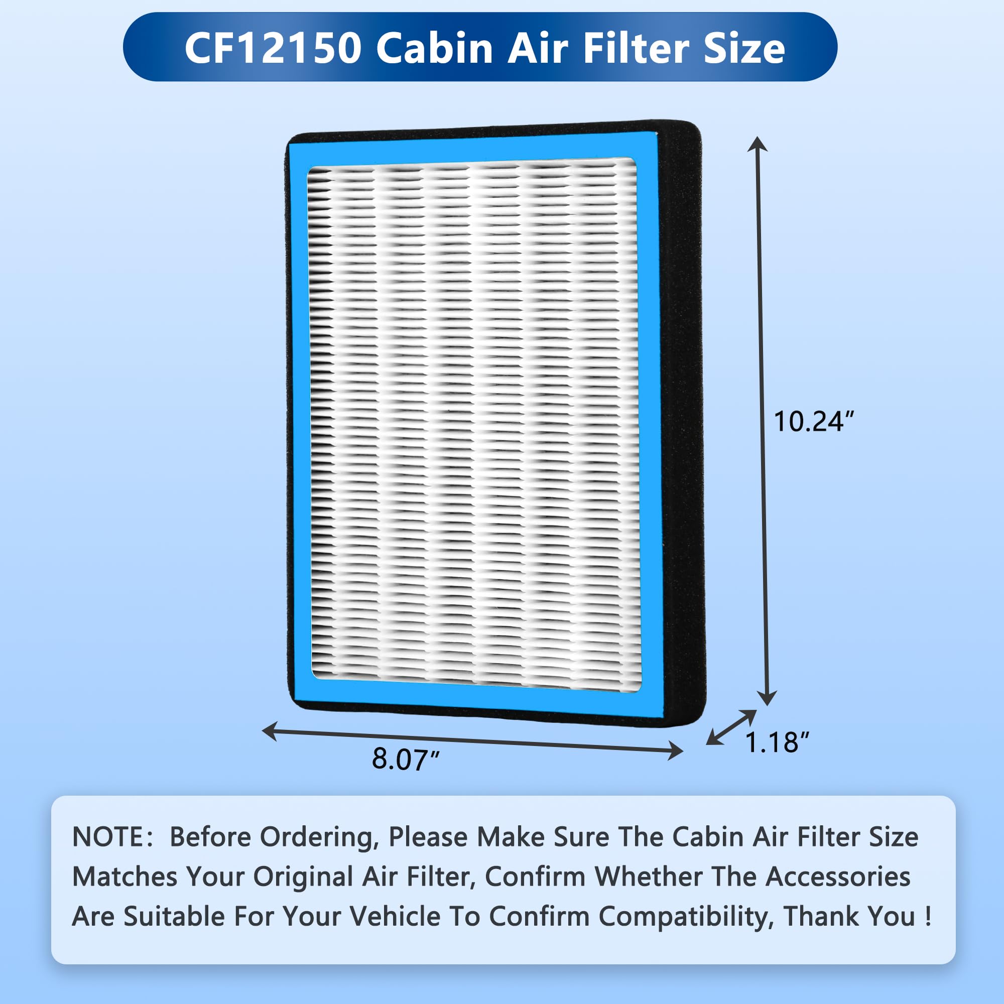 RICHWEI filtro dentro de cabina en uso, mejora calidad del aire interior