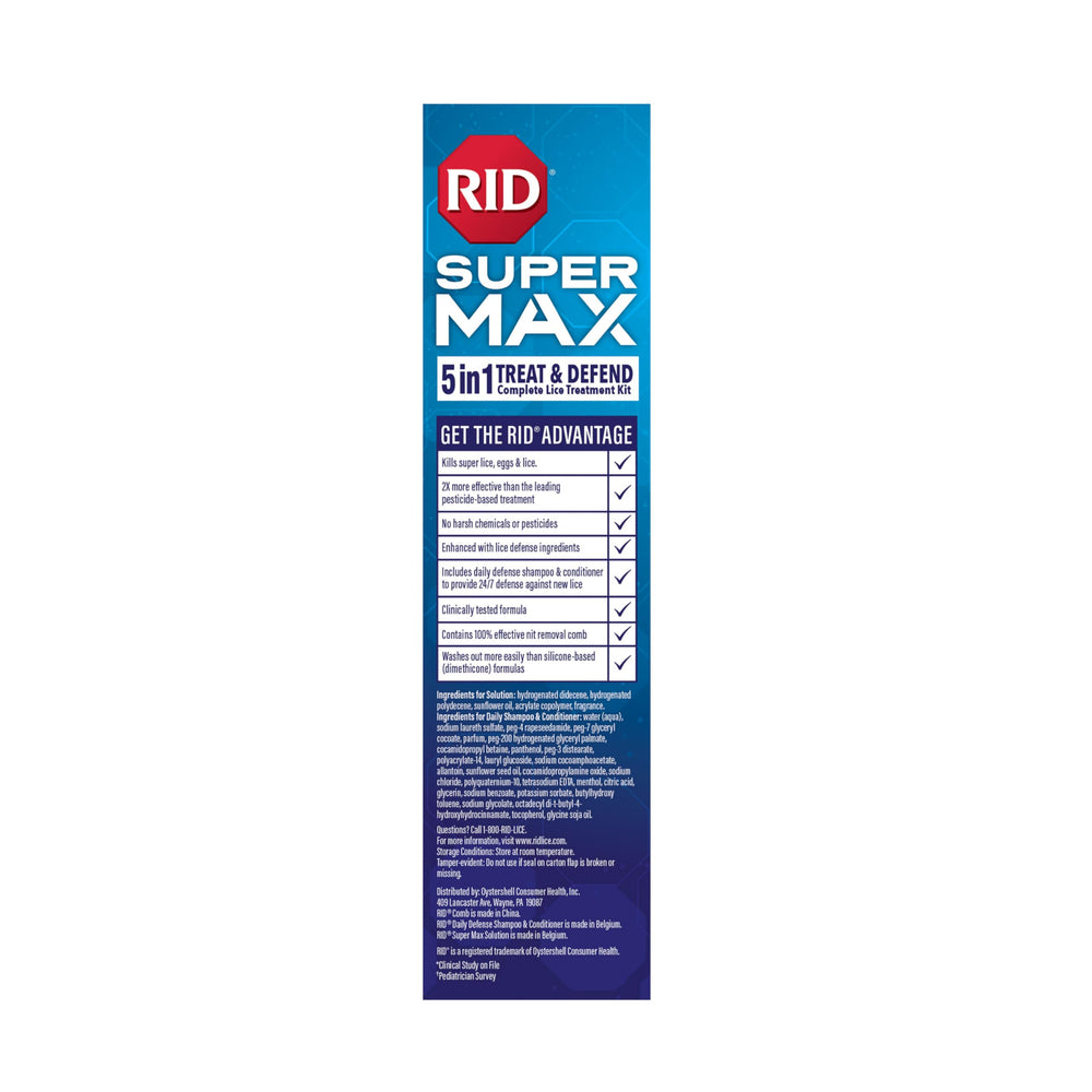 RID etiqueta con ingredientes que destaca ausencia de pesticidas