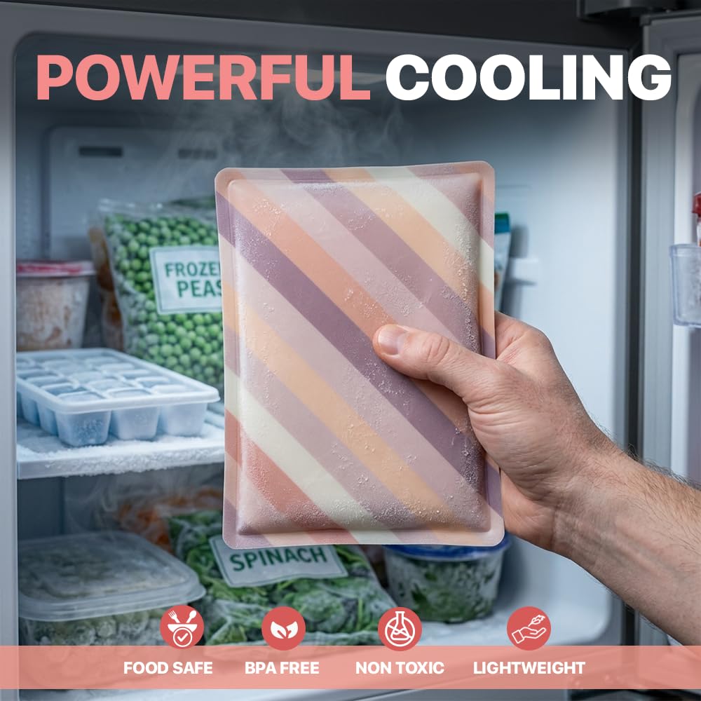 RIDGECOOL bolsas frías dentro de una lonchera infantil, mantiene alimentos fríos