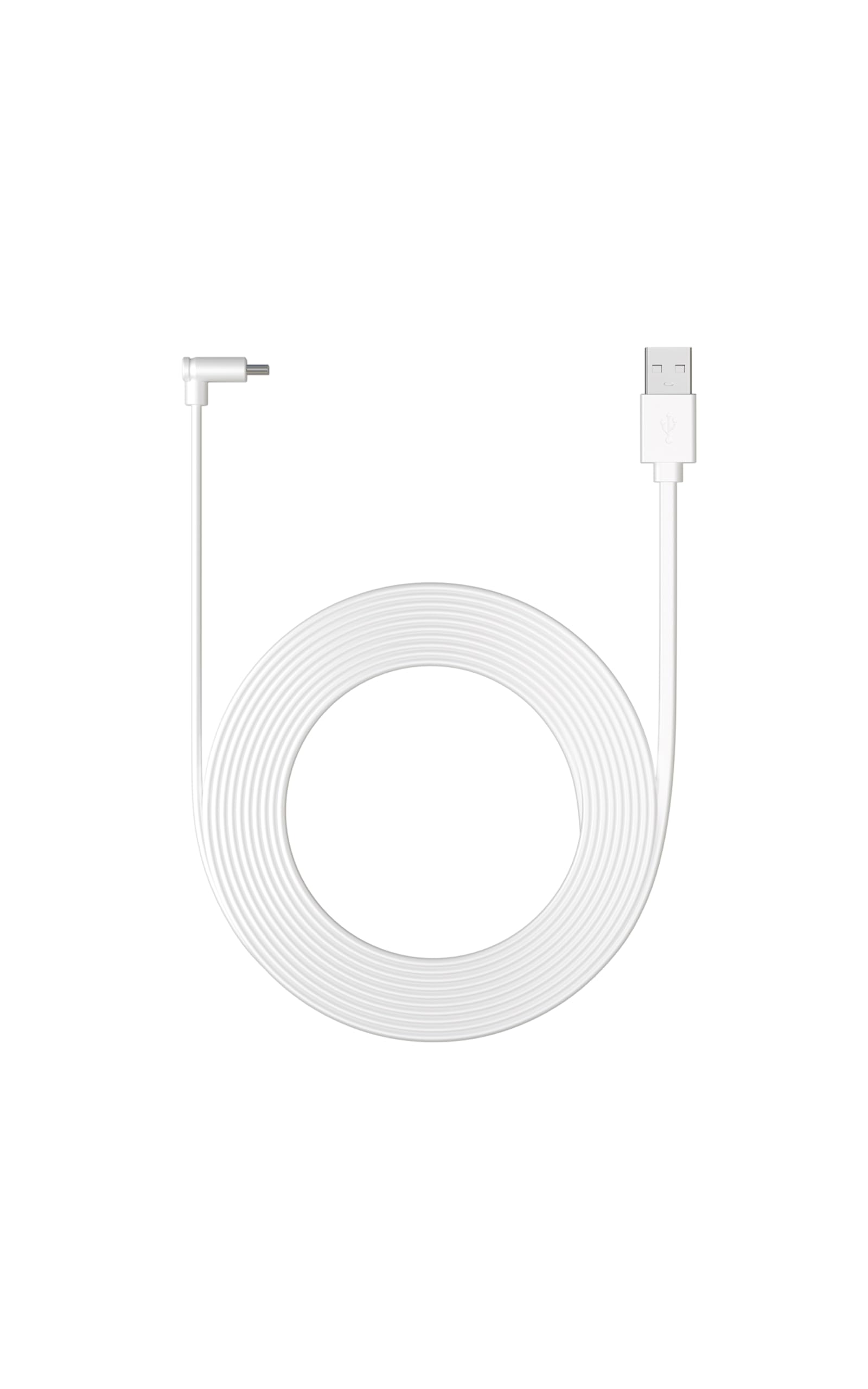 Ring cable 10 ft vista frontal mostrando longitud y conexión USB-C para mayor flexibilidad de instalación