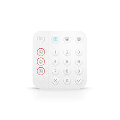 Ring keypad front view showing buttons and display for quick arming