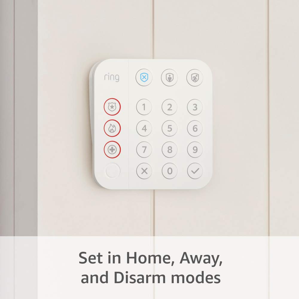 Ring keypad mounted by an entryway demonstrating convenient access