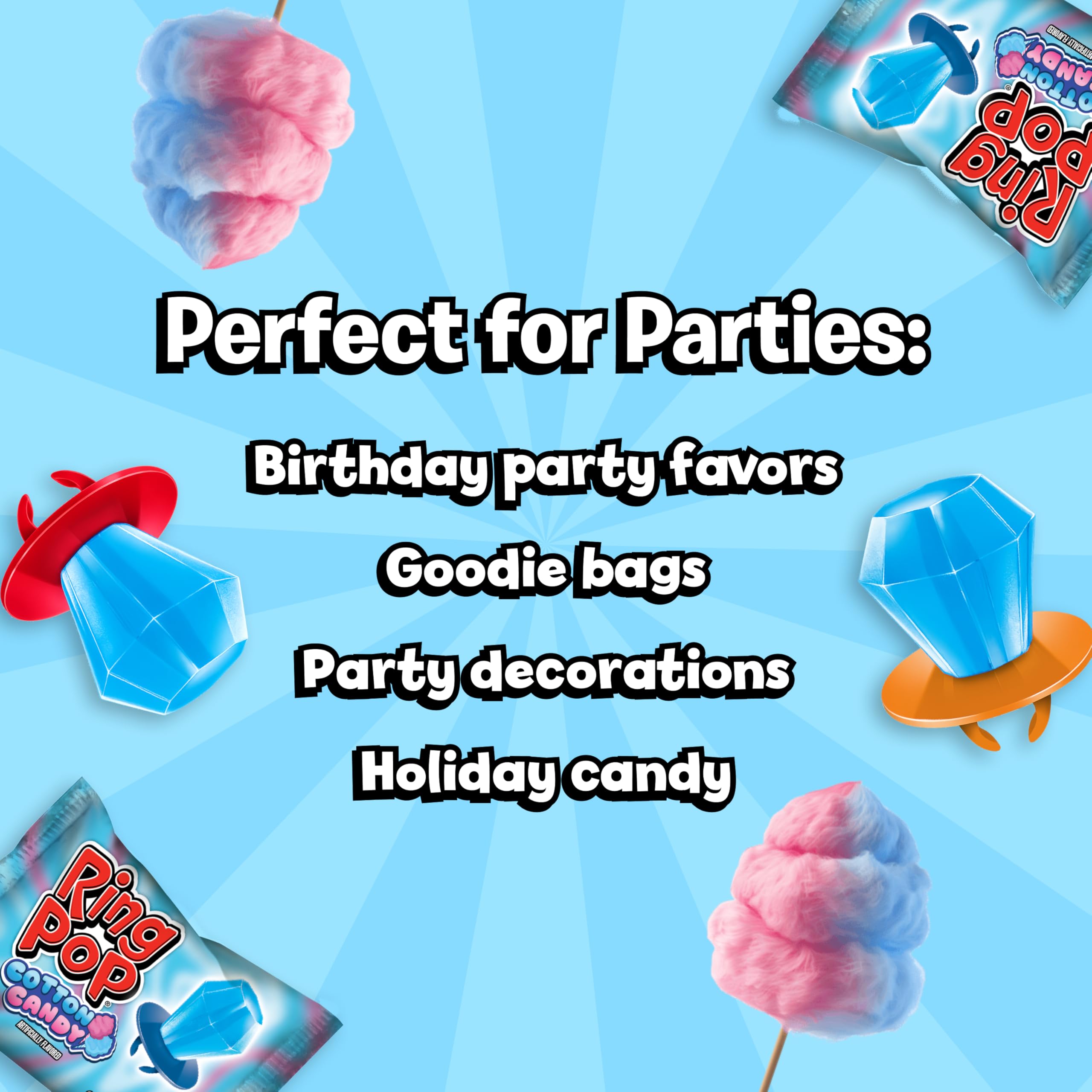 Ring Pop paletas en bolsitas de regalo para fiestas, ideal para repartir
