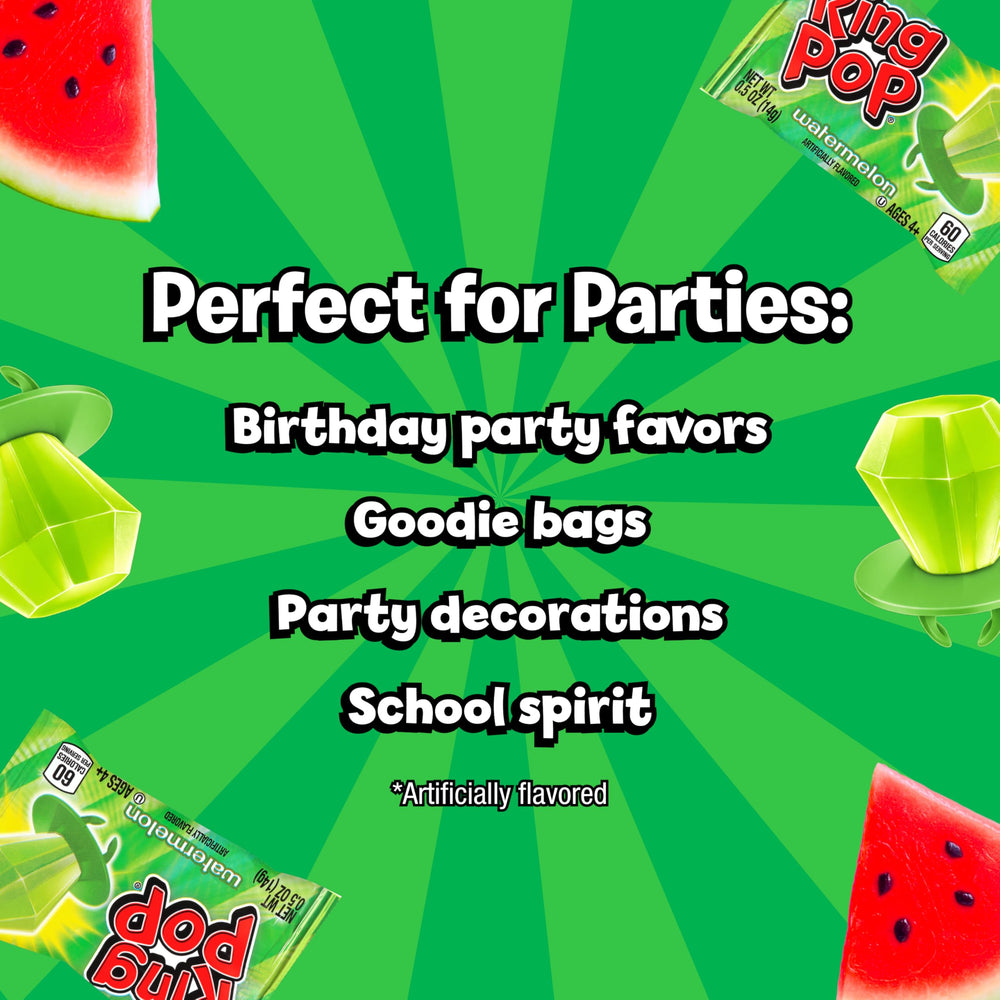 Comparación de tamaño Ring Pop Ring Pop verde para visualización práctica