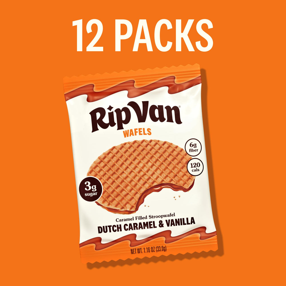 Rip Van Wafels servido en desayuno con café para una merienda rápida y sabrosa