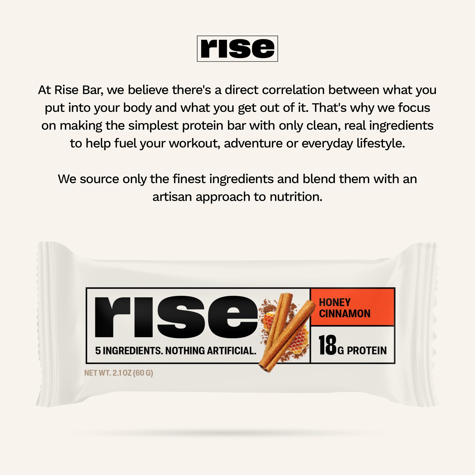 Rise paquete Rise en pequeño lote etiqueta artesanal que destaca producción mano