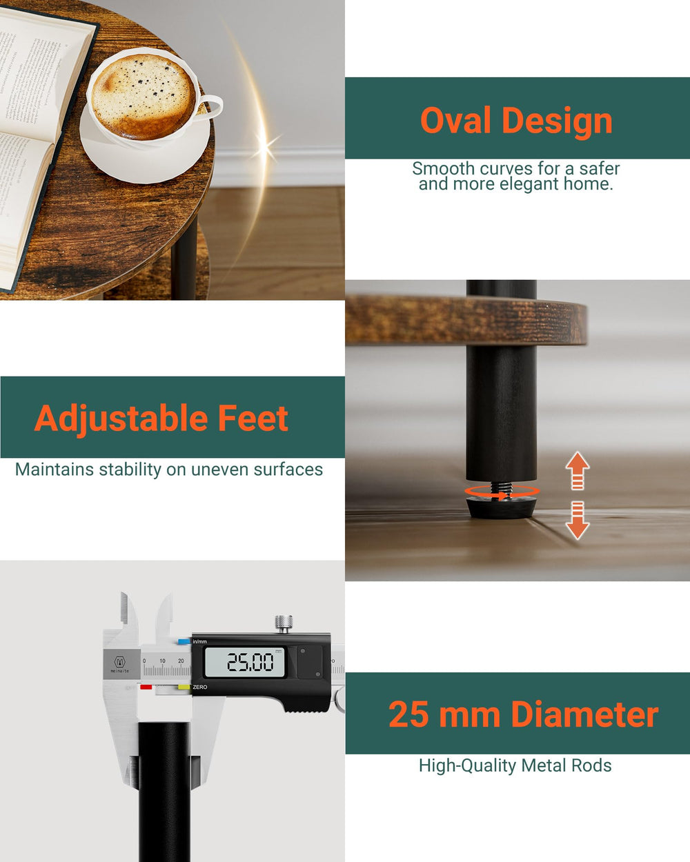 RISWER mesa colocada junto al sofá optimizando espacio y accesibilidad