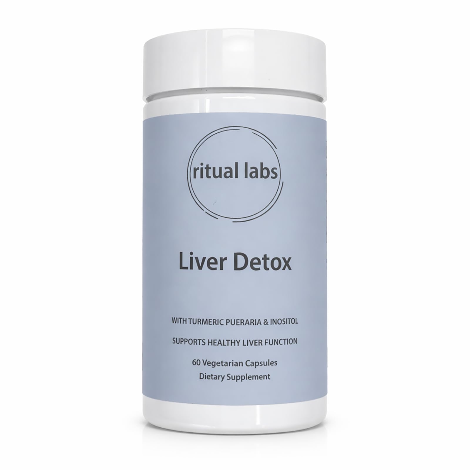 RITUAL LABS frasco frontal de Liver Support mostrando etiquetado y beneficios