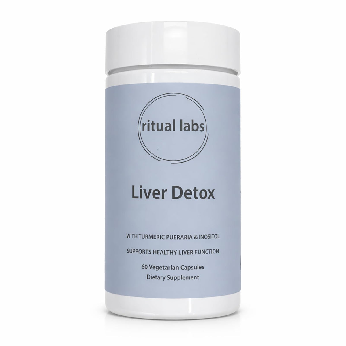 RITUAL LABS frasco frontal de Liver Support mostrando etiquetado y beneficios