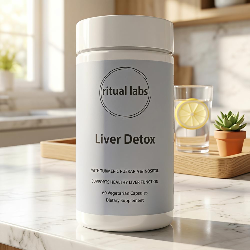 RITUAL LABS frasco abierto mostrando cápsulas en el interior y capacidad del envase