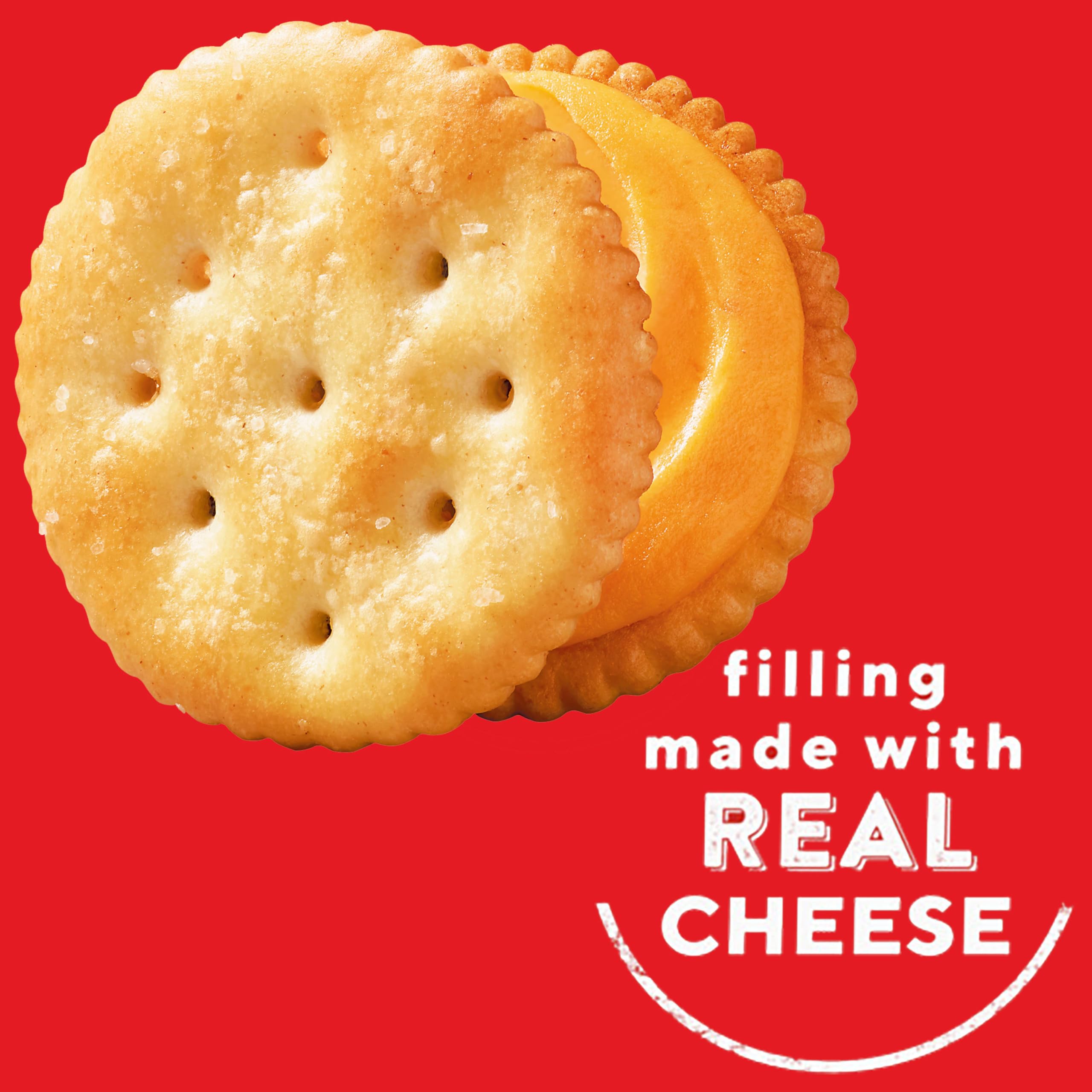 RITZ comparación de tamaño en mano indicando porción individual