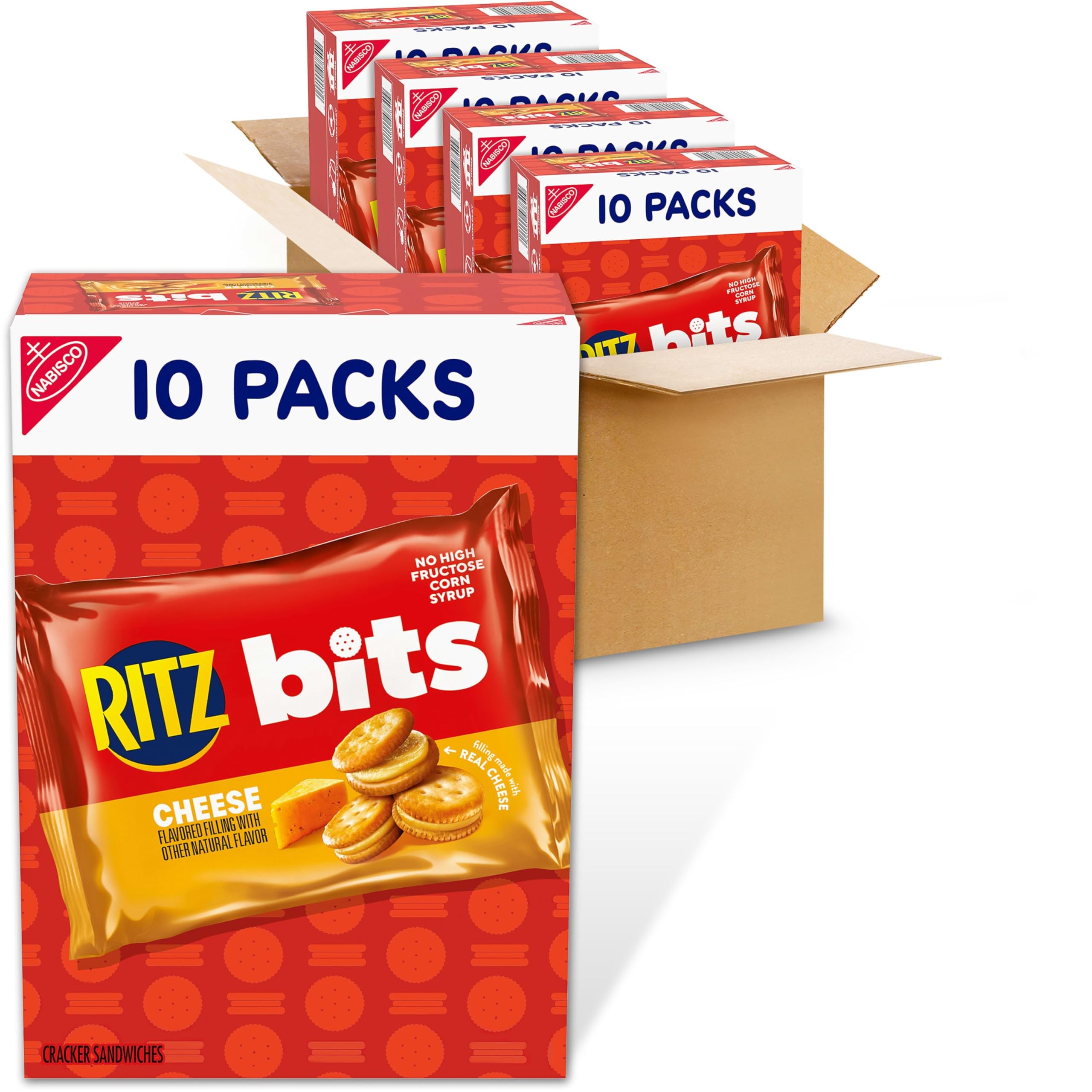 RITZ frente del paquete mostrando caja a granel y beneficio conveniencia