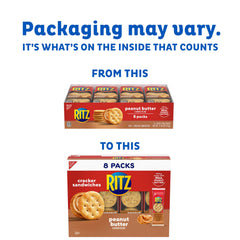 RITZ paquete individual sostenido en mano para demostrar portabilidad