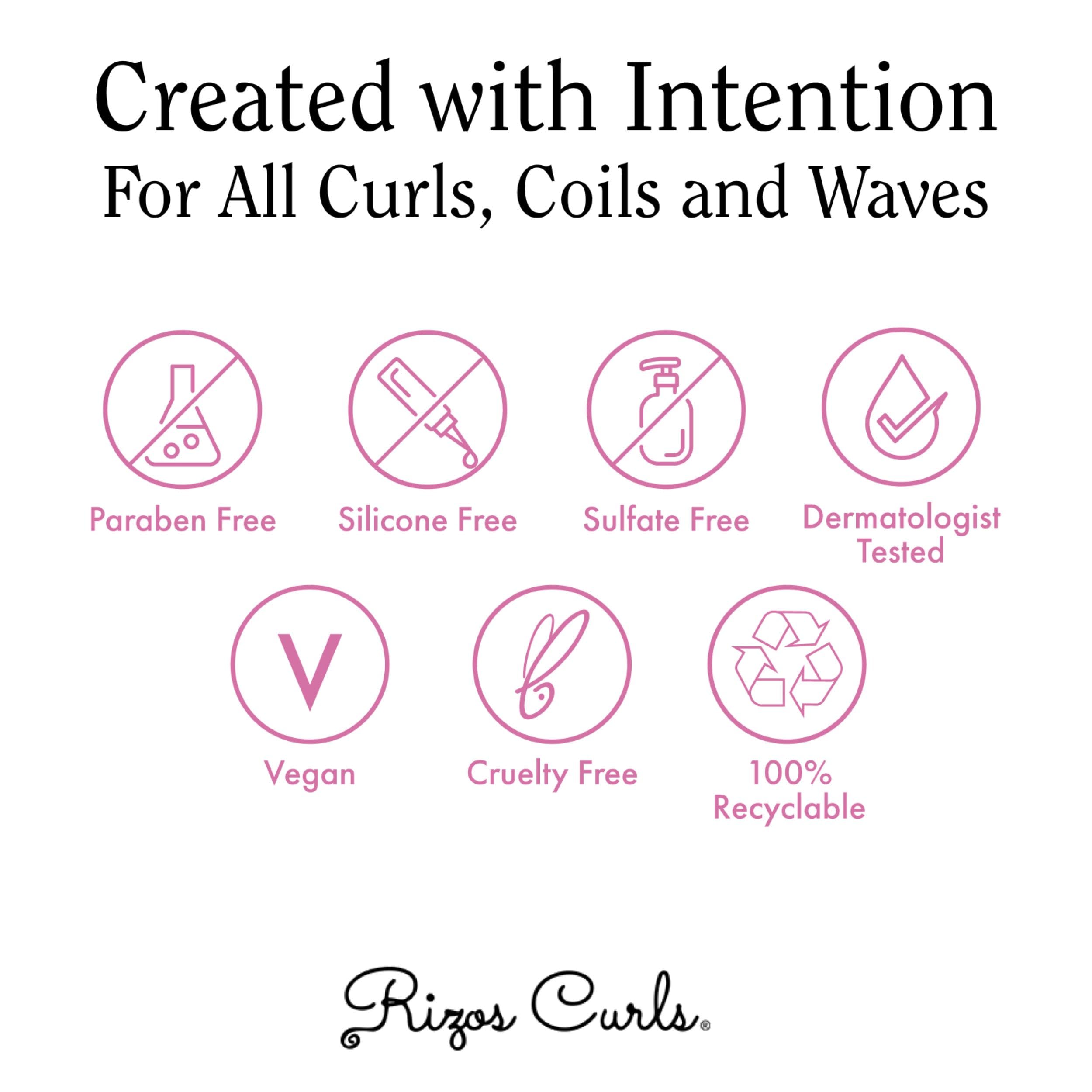 Rizos Curls tamaño del envase comparado con una mano