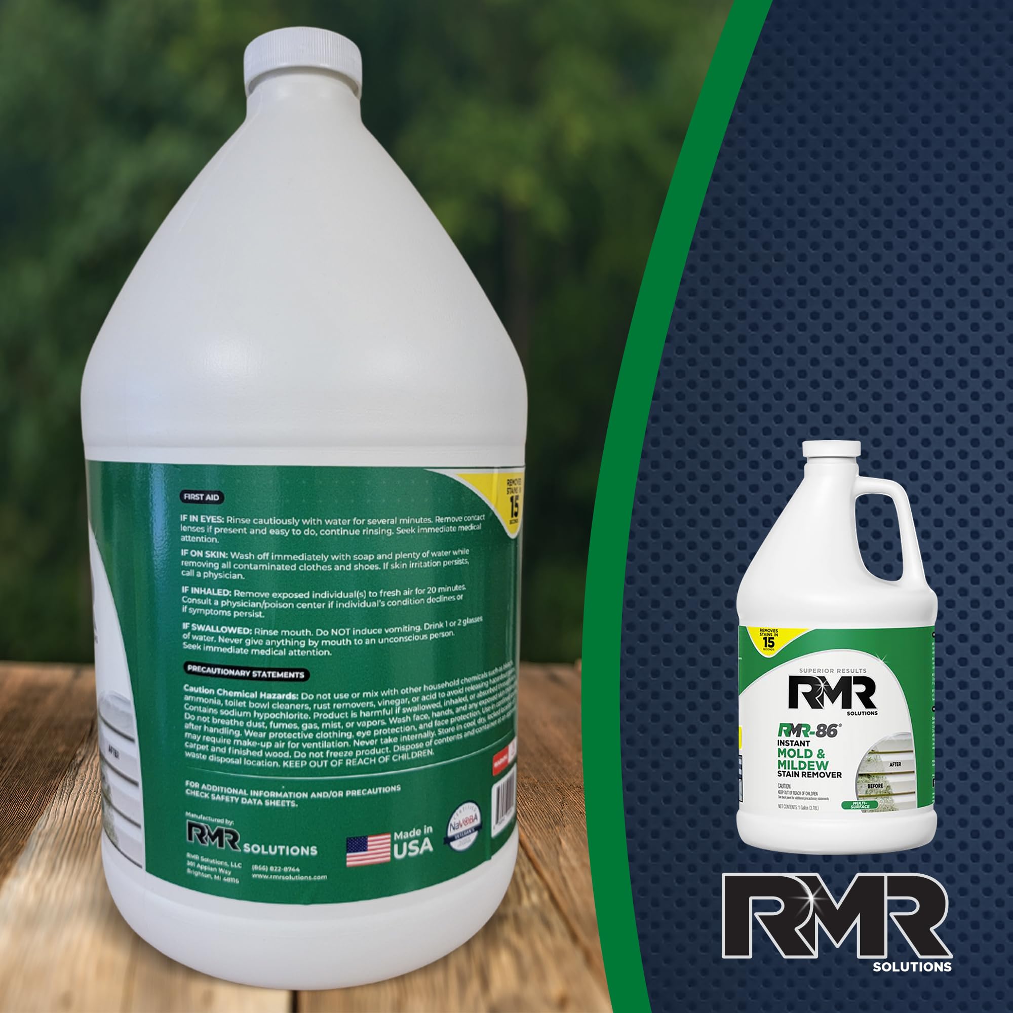 RMR Brands RMR-86 envase almacenado en lugar fresco y ventilado para preservar