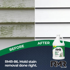 RMR Brands RMR-86 comparación antes y después restaurando fachada exterior
