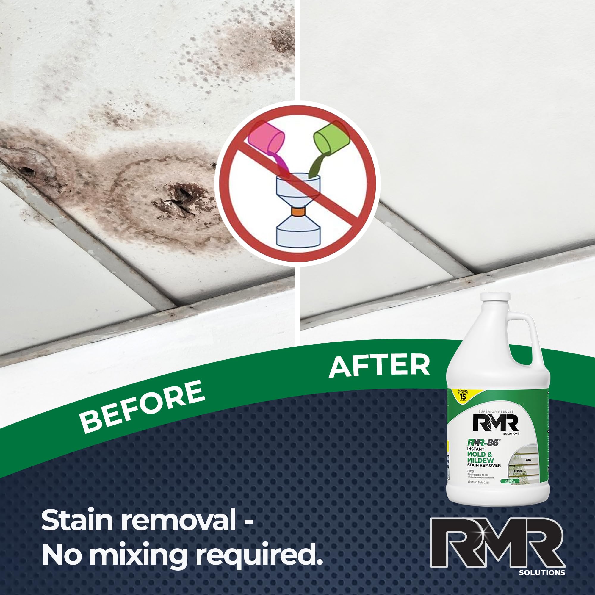 RMR Brands RMR-86 aplicado en deck de madera eliminando manchas visibles