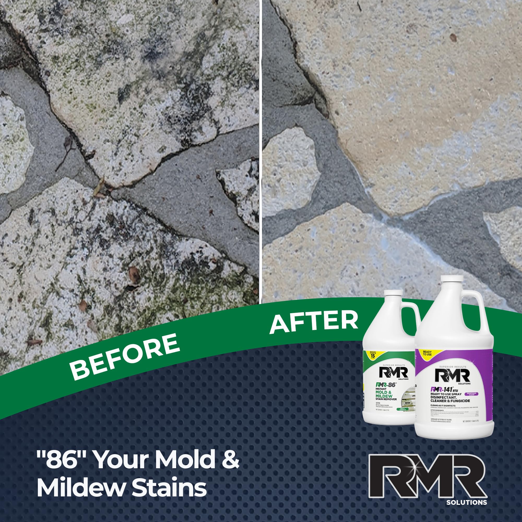 RMR Brands garrafas junto a una regla para visualizar el tamaño
