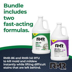 RMR Brands en uso sobre azulejos de baño para manchas de moho