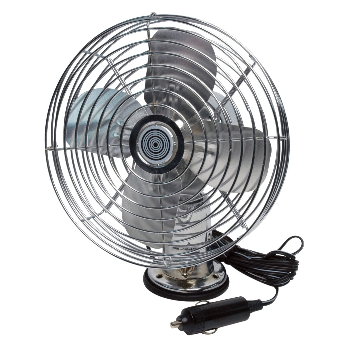 RoadPro RP-1179 vista frontal metal cromado, aporta ventilación duradera
