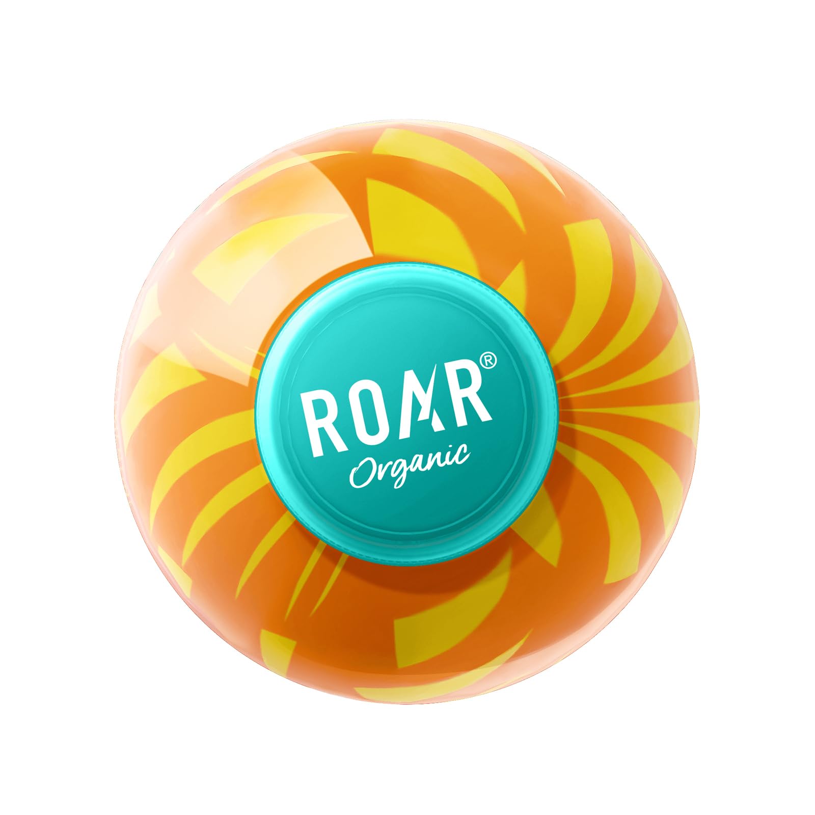 Roar Organic botella junto a mochila y equipo de gimnasio, ideal para actividad