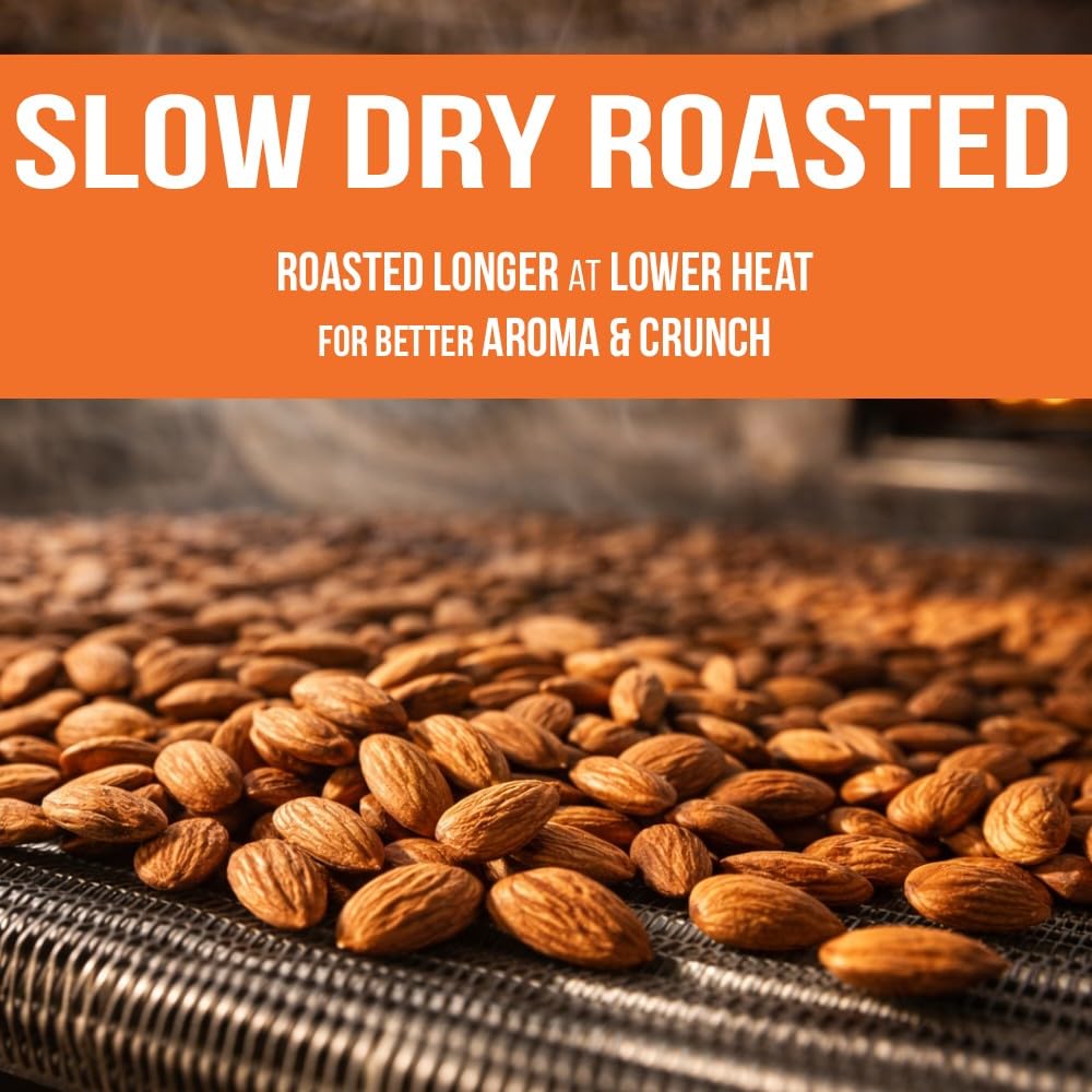 Roastery Coast almendras servidas en plato listos para comer como snack saludable