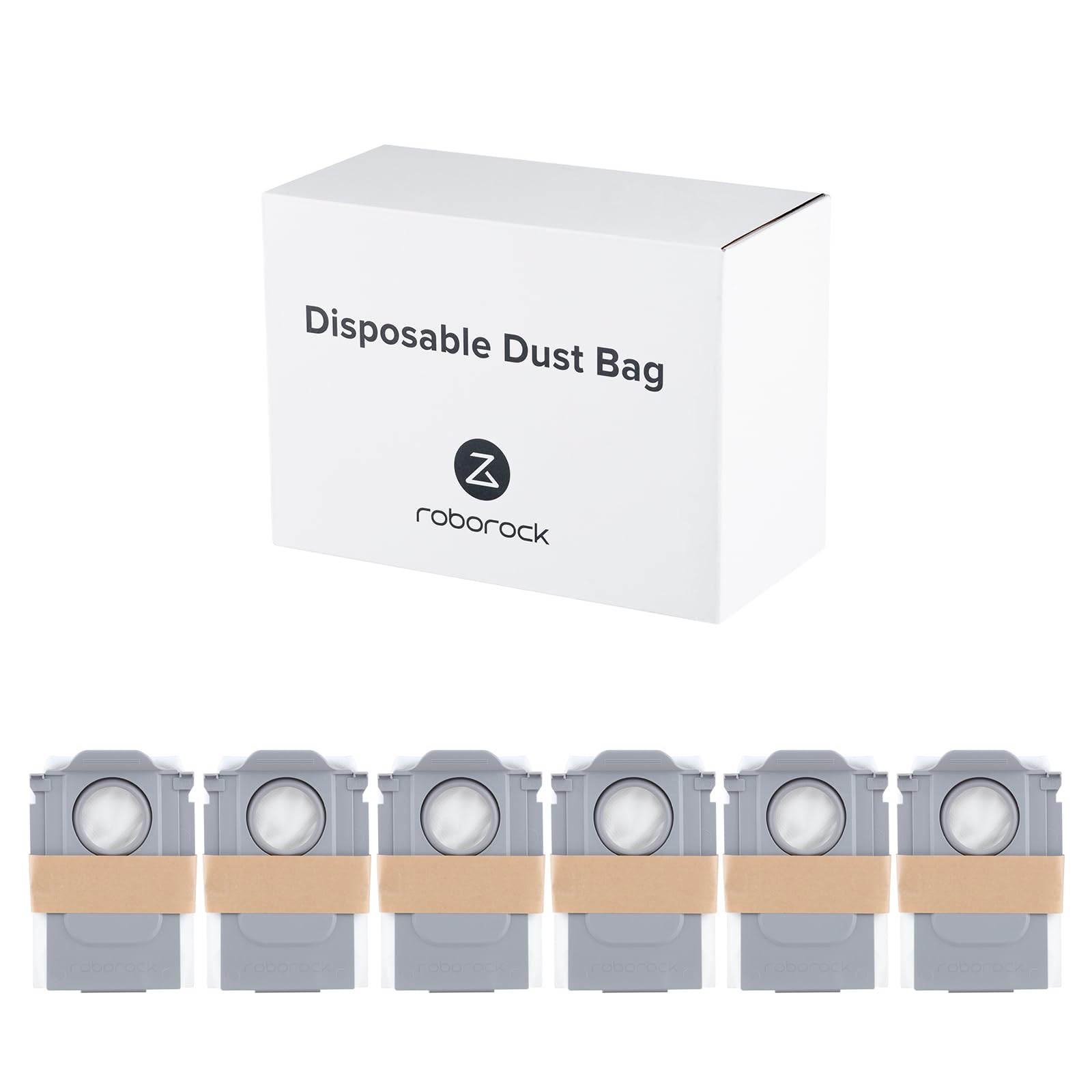 roborock robot en sala usando bolsa desechable, mantenimiento higiénico