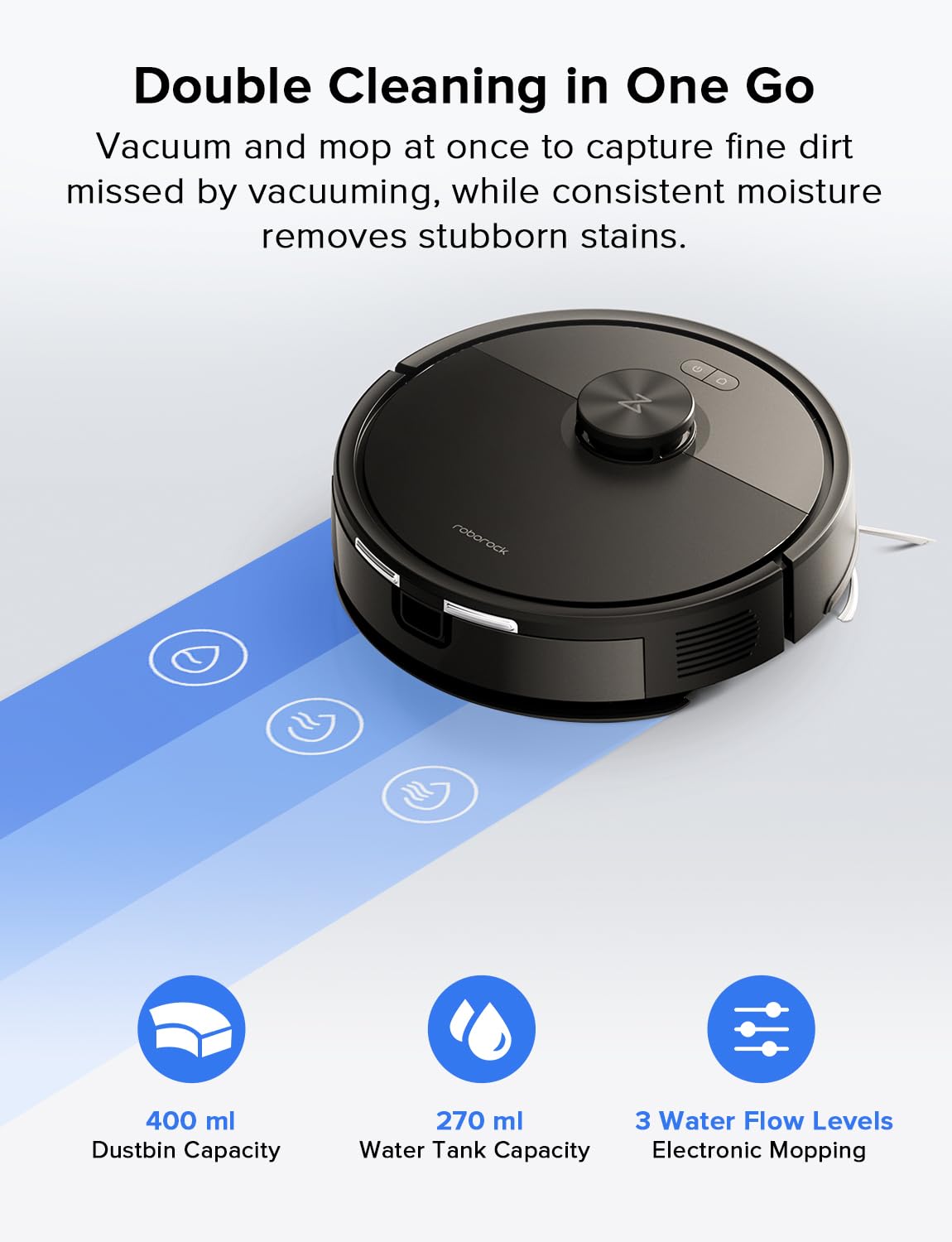roborock Q7 L5 depósito combinado de agua y polvo, limpieza dual