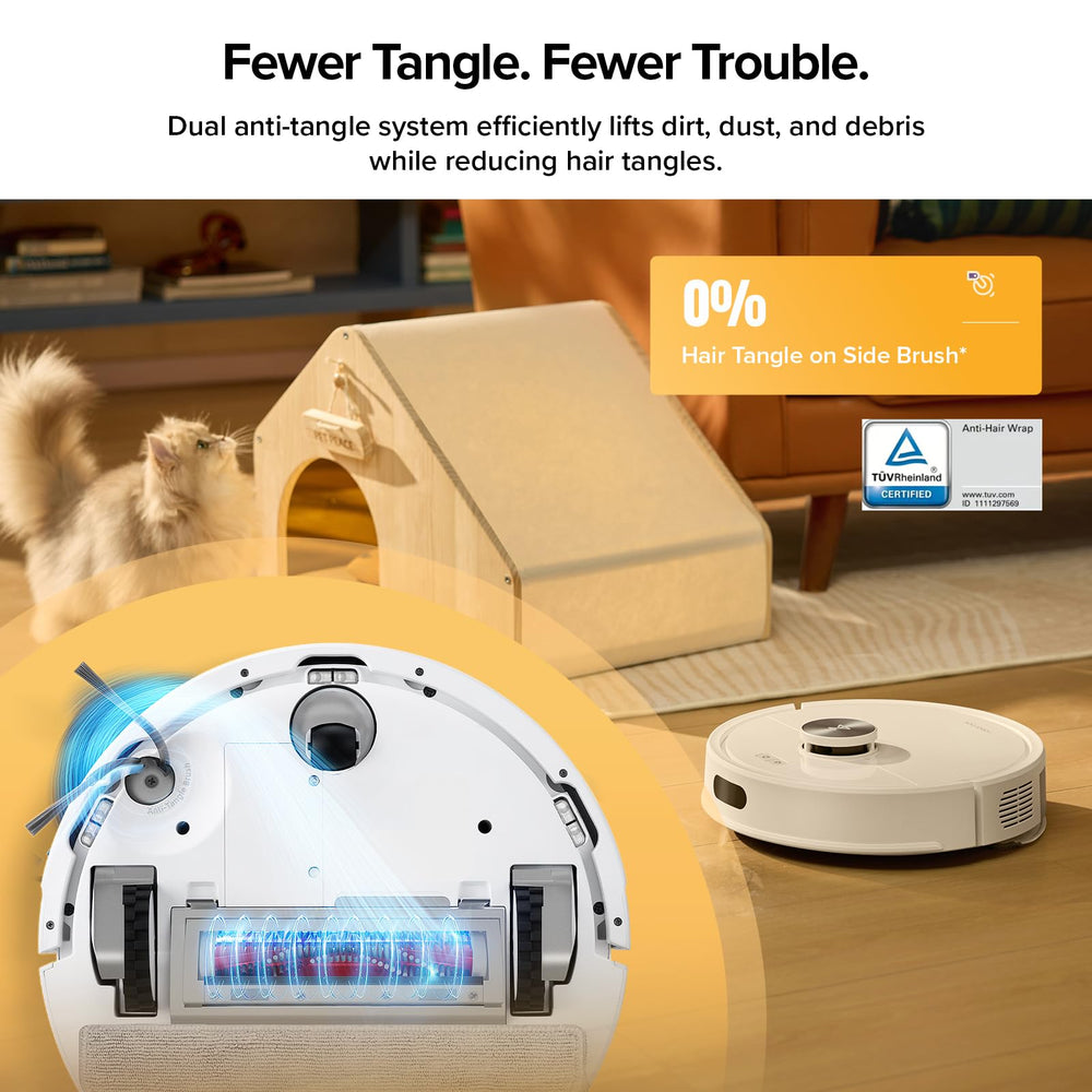rockdock plus con bolsa sellada 2,7 L de roborock, menos vaciados
