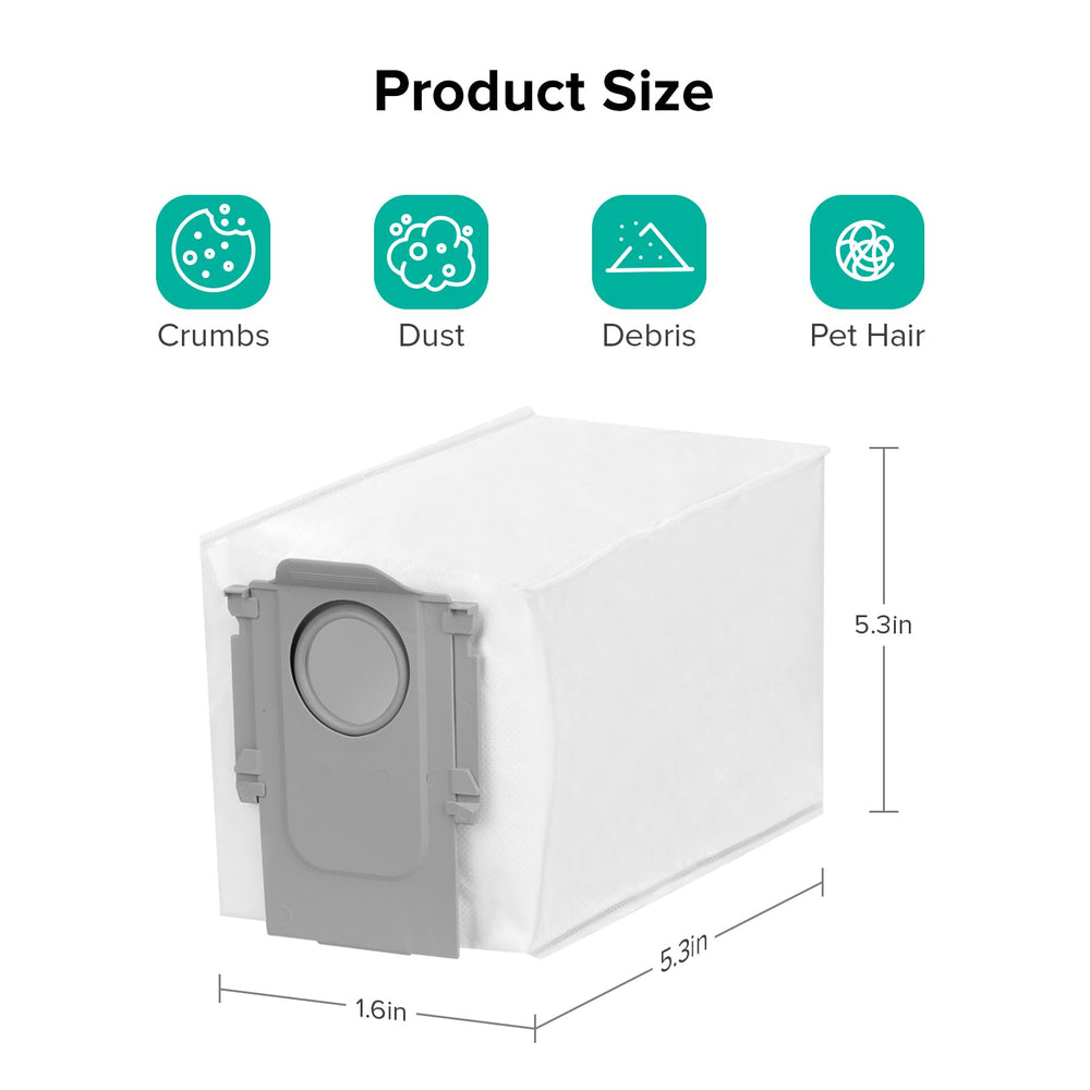 roborock primer plano del material sellado que evita fugas de polvo