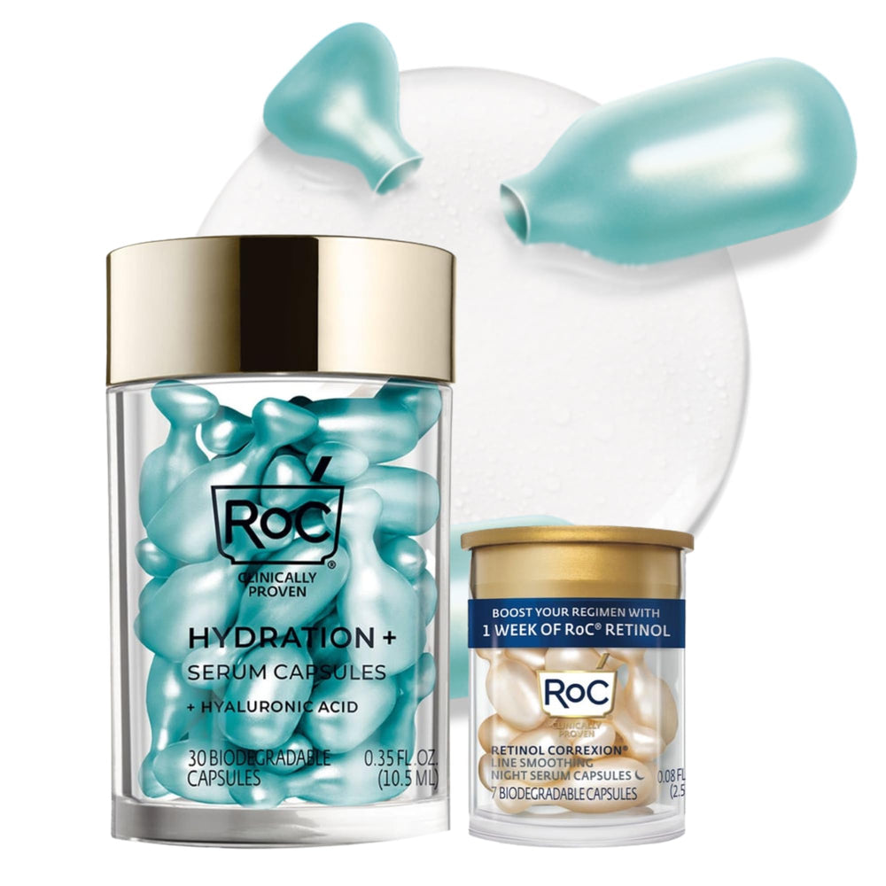 RoC frasco frontal con cápsulas mostrando presentación y frescura