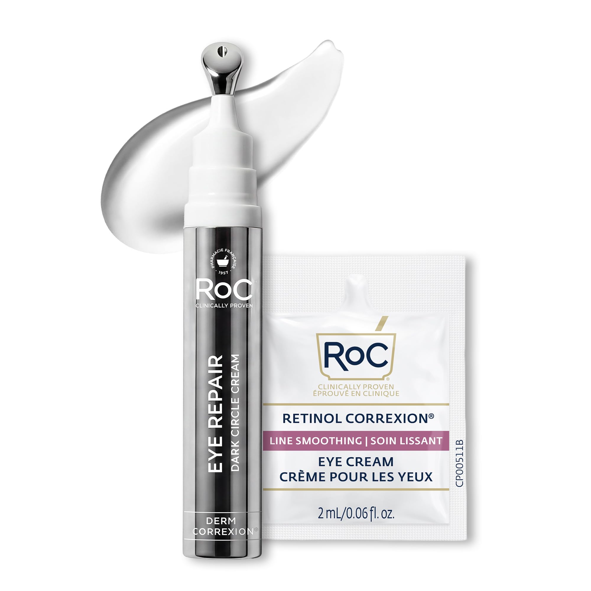 RoC empaque frontal Derm Correxion mostrando producto y beneficio luminosidad