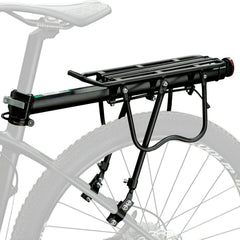 ROCKBROS portaequipajes frontal mostrando la plataforma y capacidad