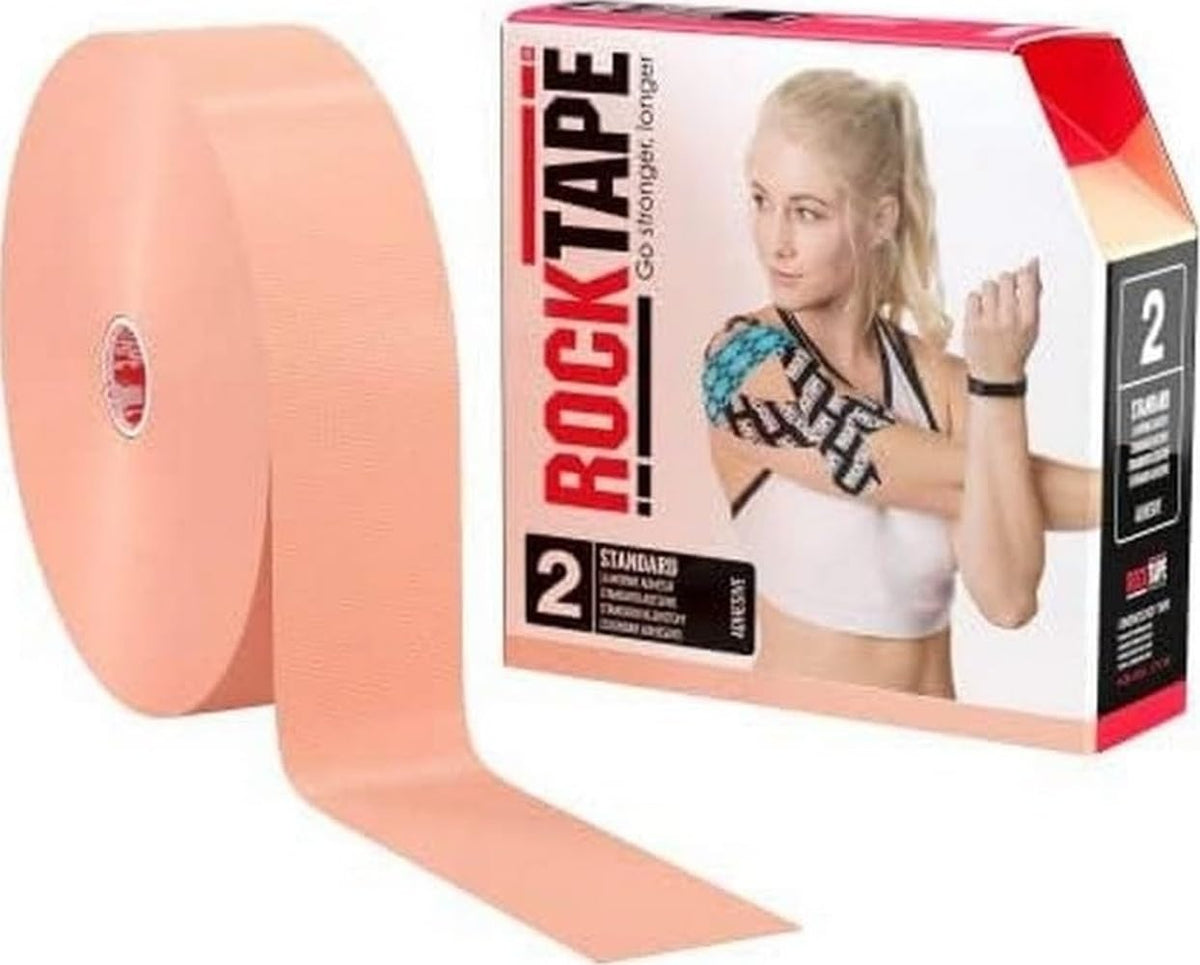 RockTape frontal enrollada mostrando la anchura y duración