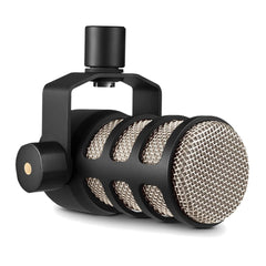 RØDE PodMic frontal mostrando diseño robusto y claridad vocal