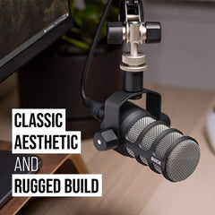 RØDE PodMic detalle del montaje interno que reduce vibraciones