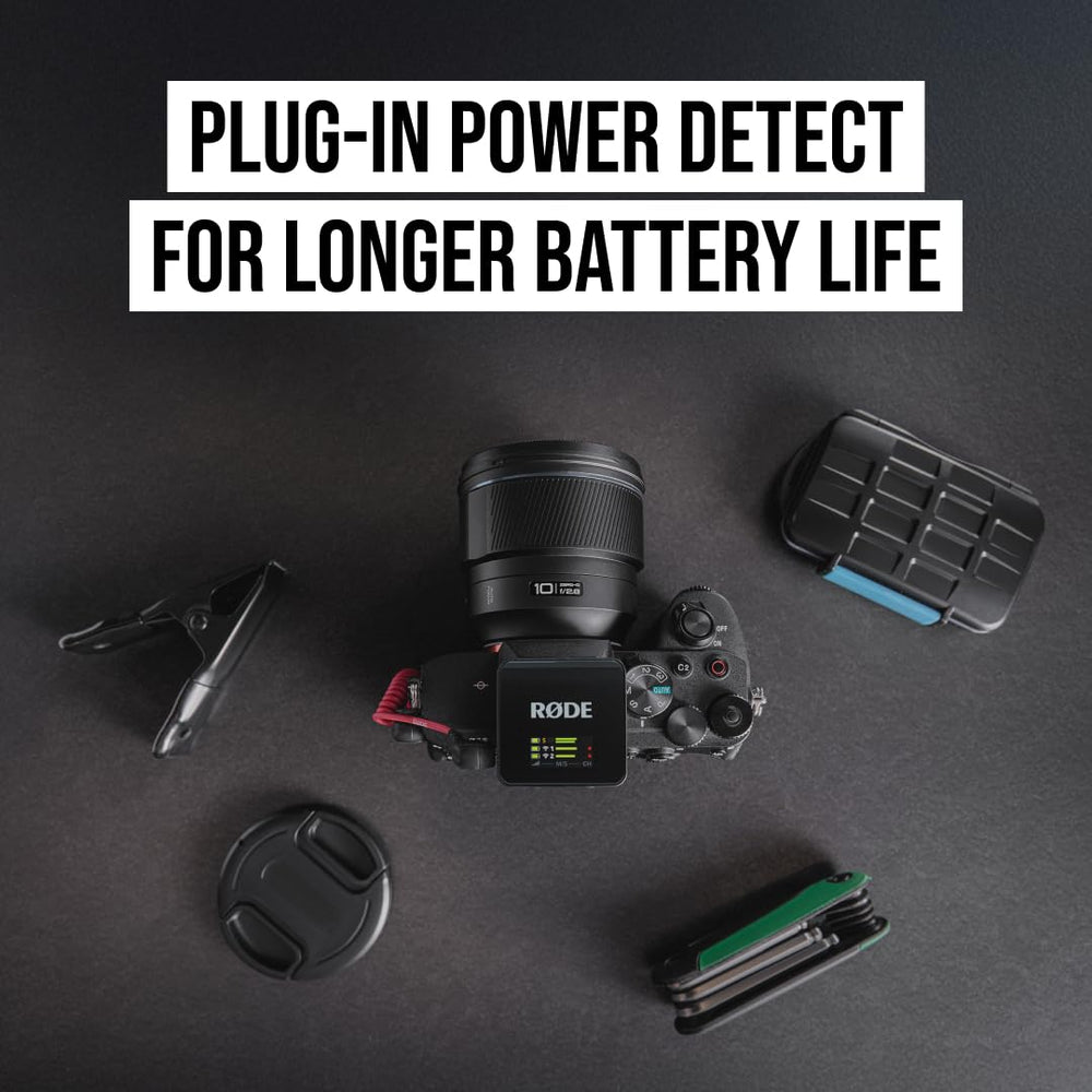 RØDE en uso montado en cámara mostrando compatibilidad y audio fiable