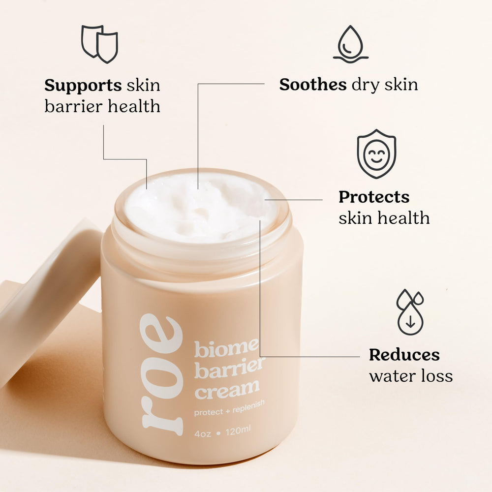Roe Wellness close-up de probióticos activos promoviendo renovación cutánea