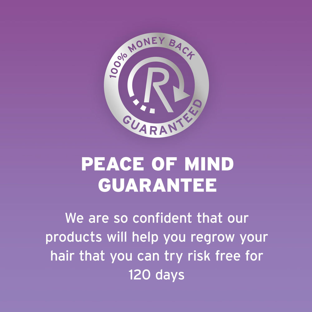 Rogaine etiqueta con ingredientes y minoxidil 5% para información clara