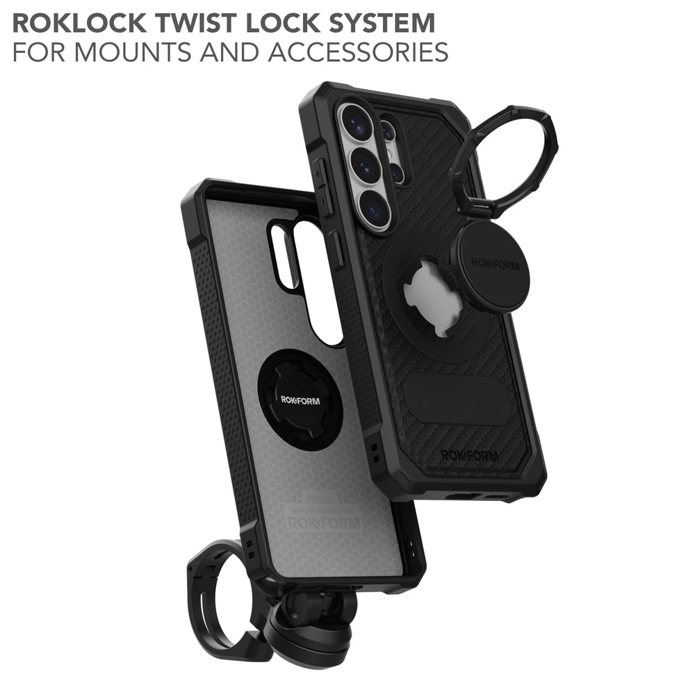 Rokform comparación de tamaño muestra perfil protector y ajuste exacto