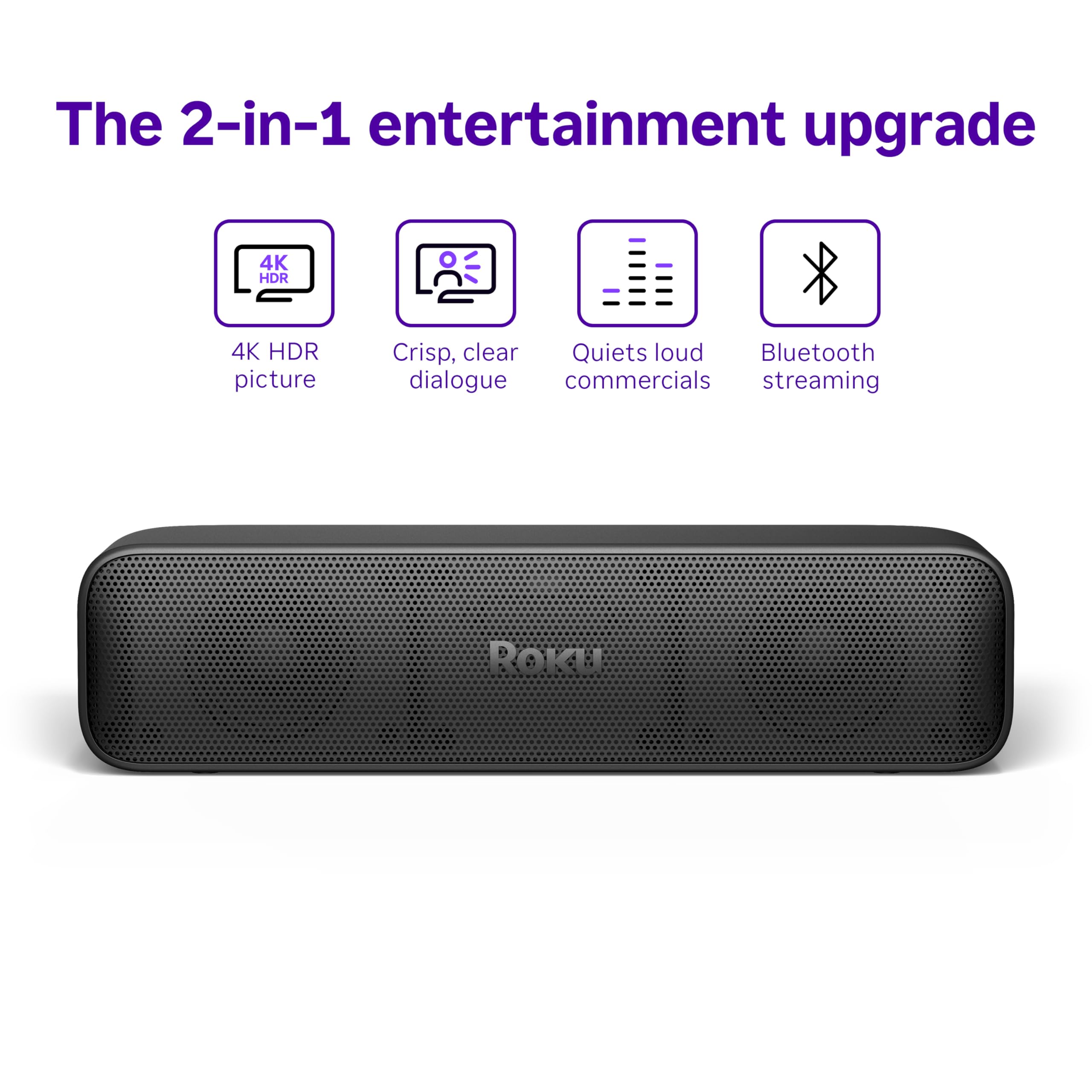 Roku Streambar SE instalada bajo TV en habitación ilustrando uso en espacios pequeños