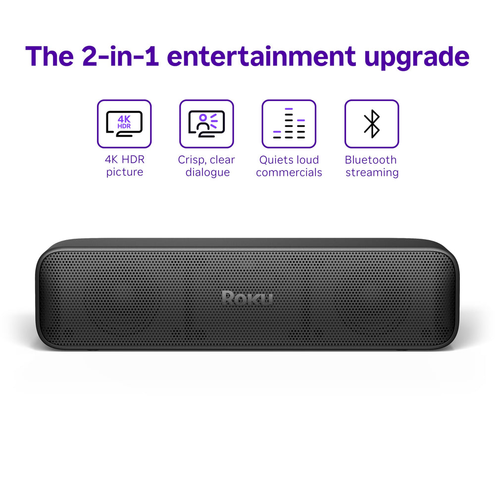 Roku Streambar SE instalada bajo TV en habitación ilustrando uso en espacios pequeños