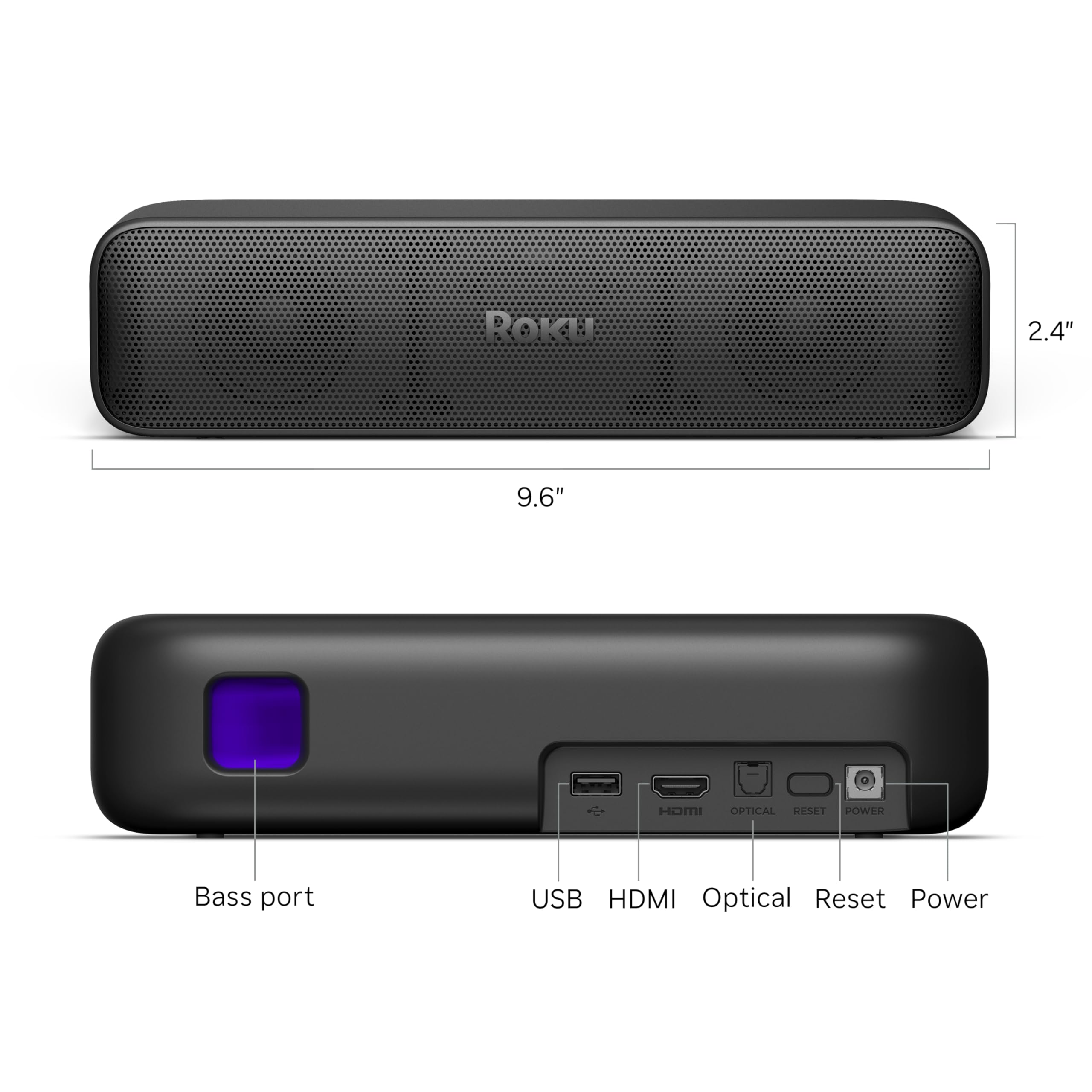 Roku Streambar SE emparejada por Bluetooth con auriculares para escucha privada