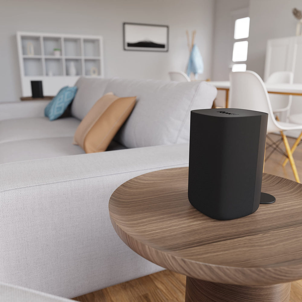 Roku altavoces con subwoofer demostrando graves profundos opcionales