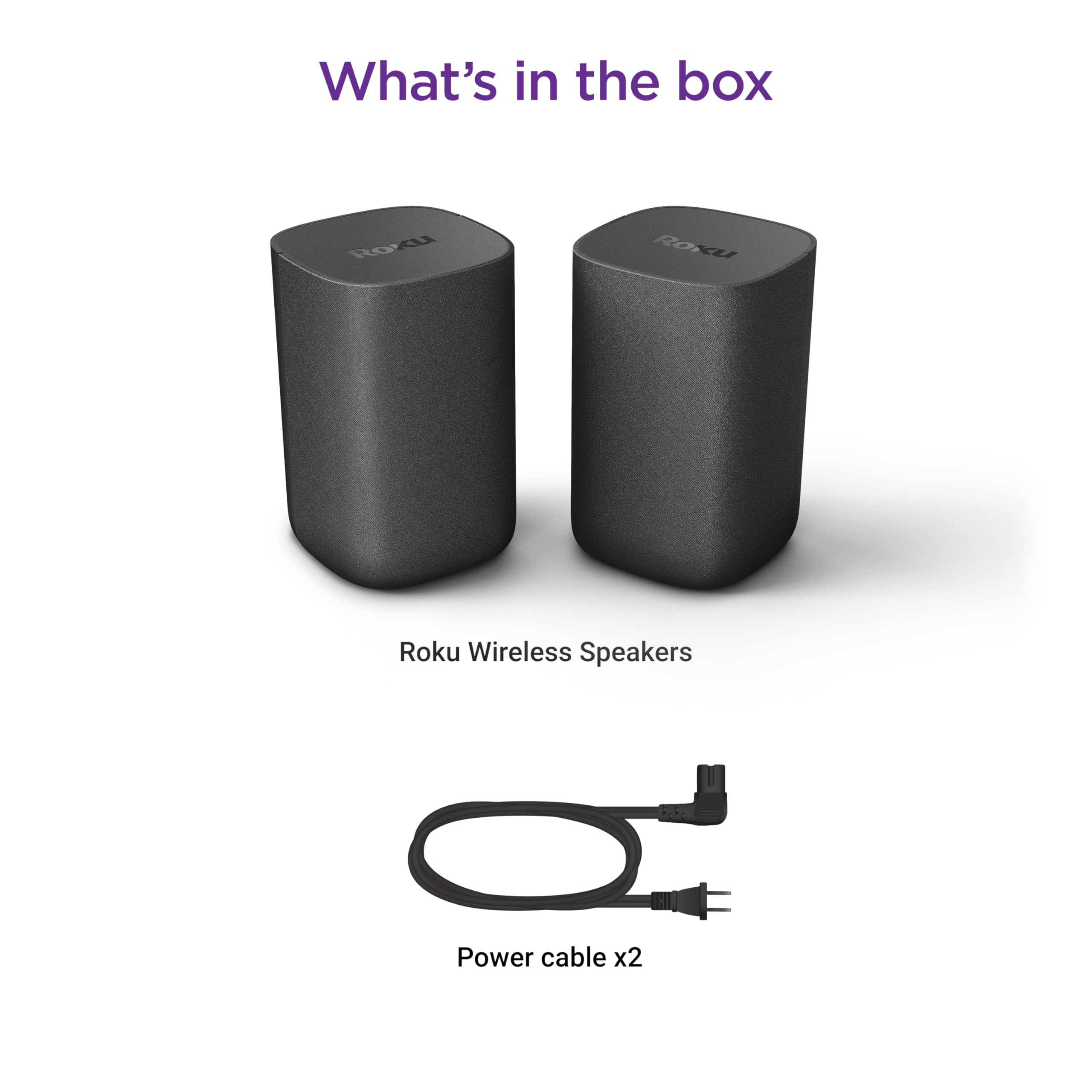 Roku altavoces en caja lista para instalar enfatizando sencillez de setup