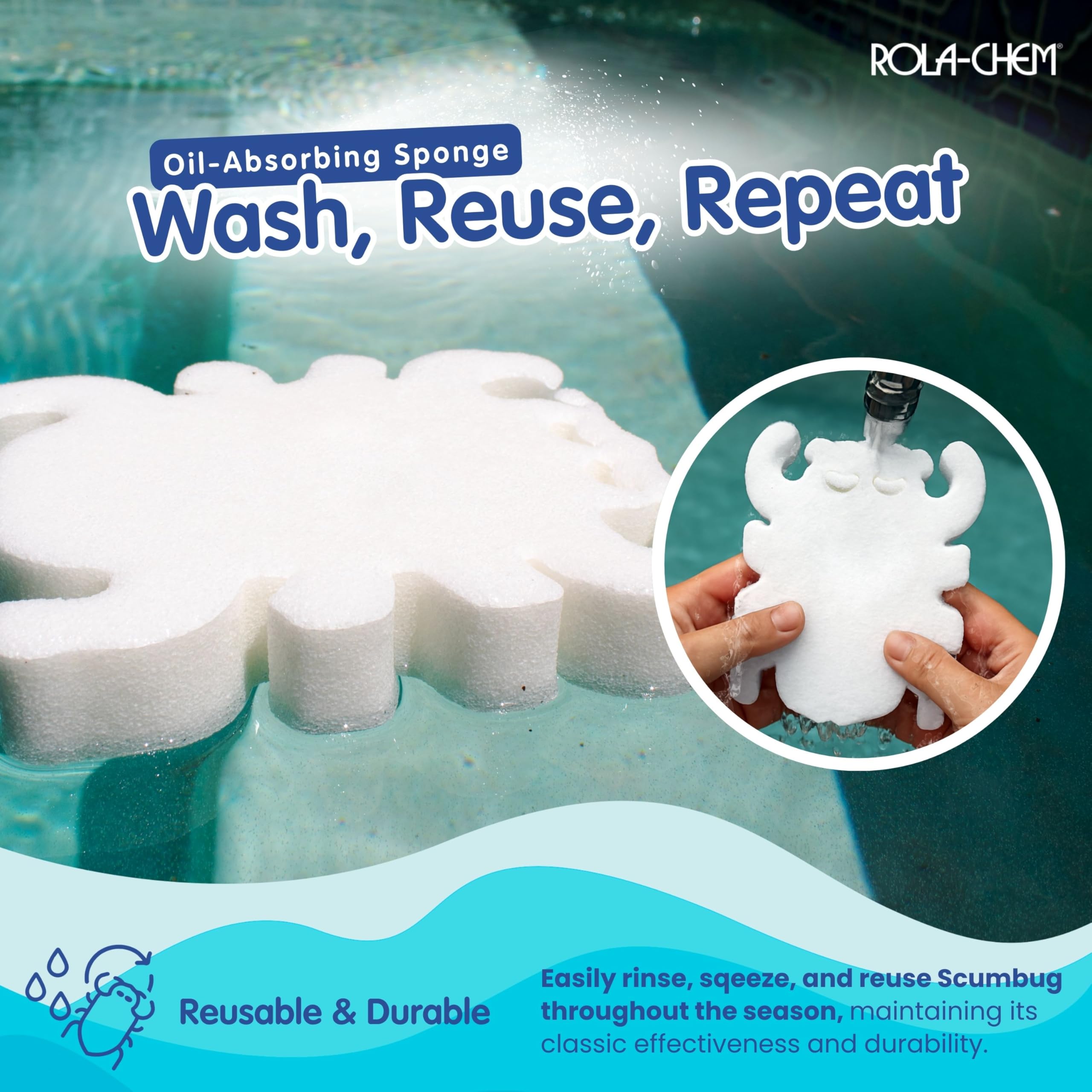 Rola-Chem Scumbug etiqueta con instrucciones y ventaja reutilizable