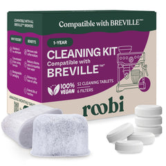 Roobi kit frontal mostrando la caja y contenido, mantenimiento fácil