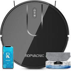 ROPVACNIC vista frontal del robot mostrando diseño compacto y carga eficiente