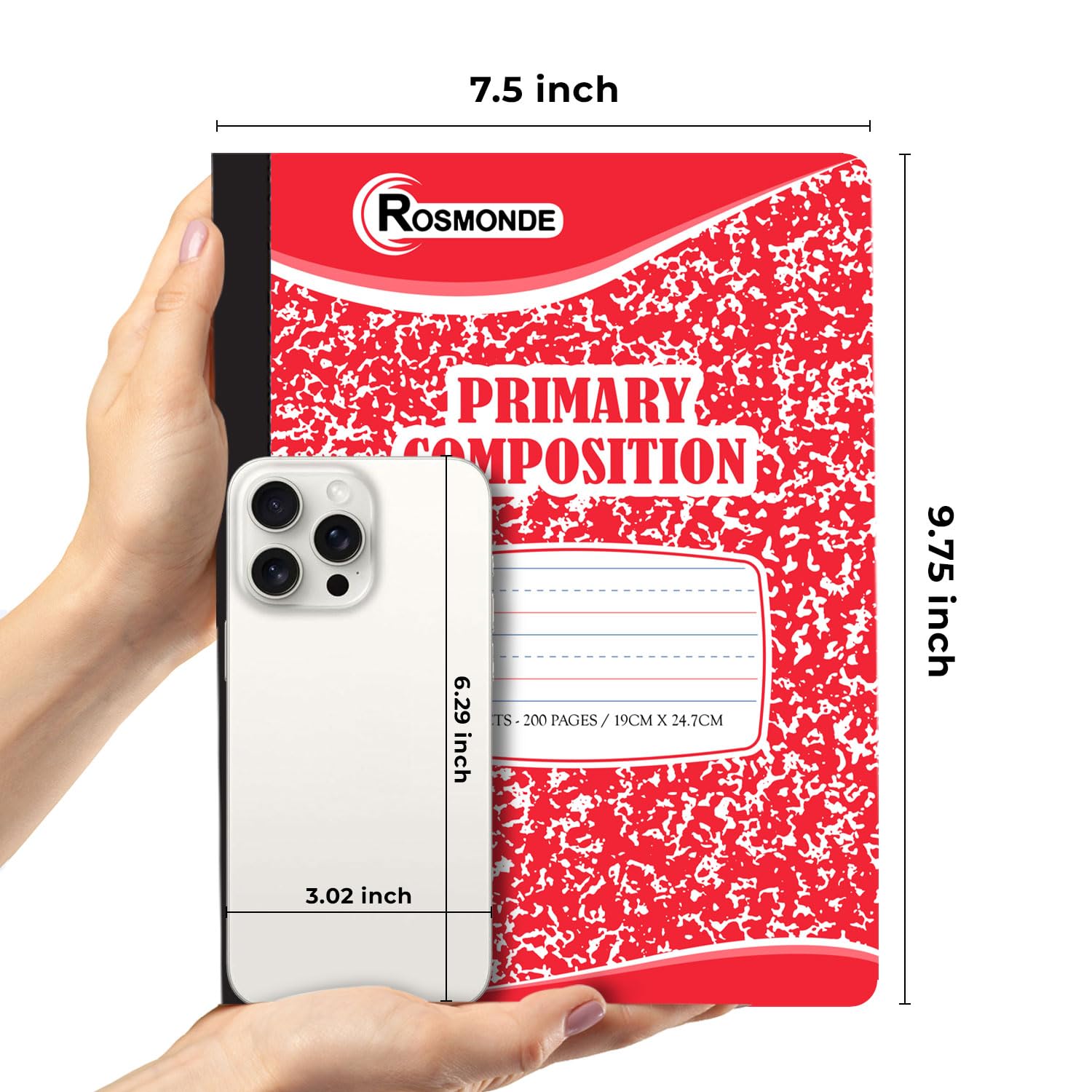 Rosmonde primer plano de líneas con midline punteada que guía la formación de letras