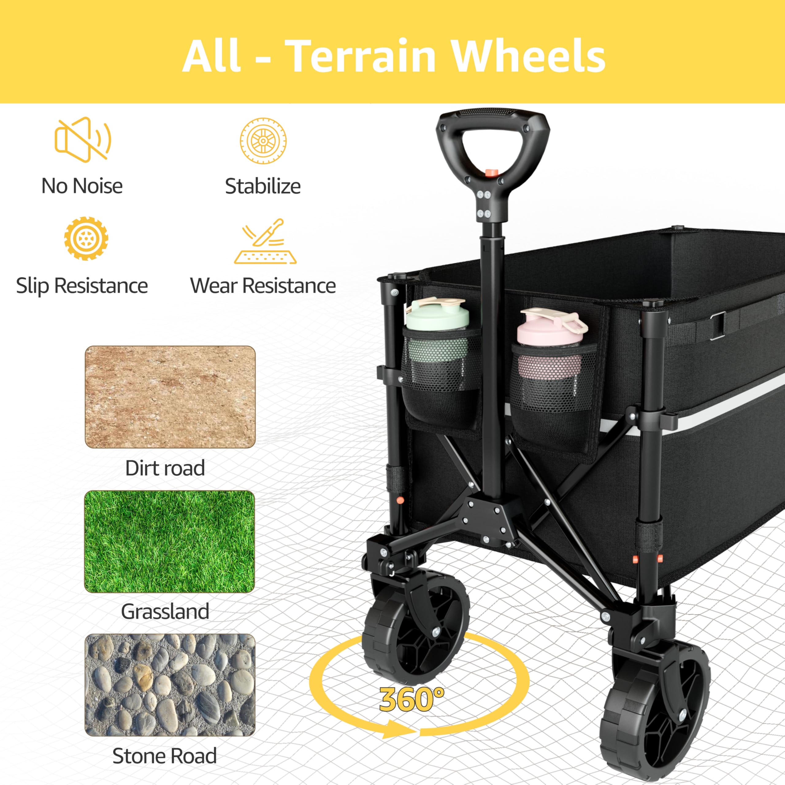ROSONG detachable PU wheel removed for cleaning, shows easy maintenance